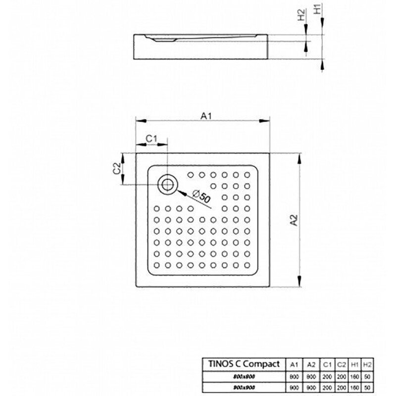 Set cabina dus patrata complet echipata Radaway Torrenta KDJ 80x80cm,